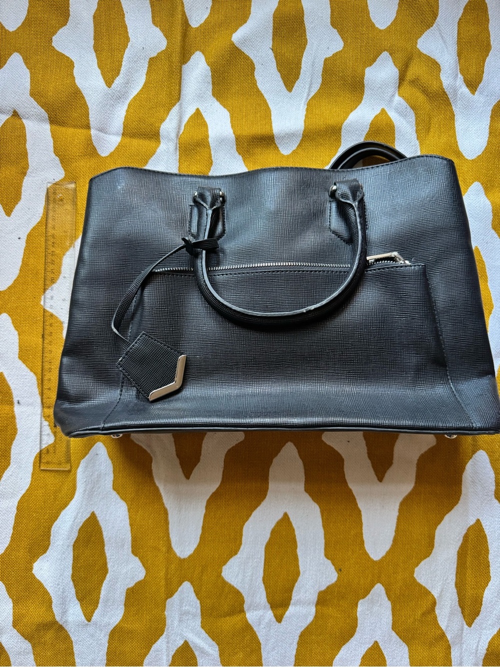 Zara Black Structured Handbag